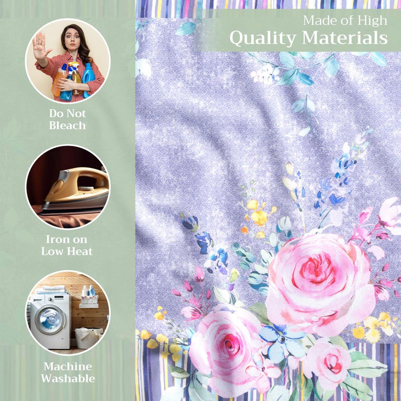 Maison d' Hermine Cloth Napkins Set of 4 100% Cotton Everyday Reusable Square Napkins Cloth Washable, Dinner, Party, Wedding, Restaurant, Spring/Summer (Sweet Rose Lavender - Lush, 20" x 20") - Image 3